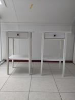 2 witte Ikea Hemnes nachtkastjes, Huis en Inrichting, Slaapkamer | Nachtkastjes, Gebruikt, Hout, Ophalen