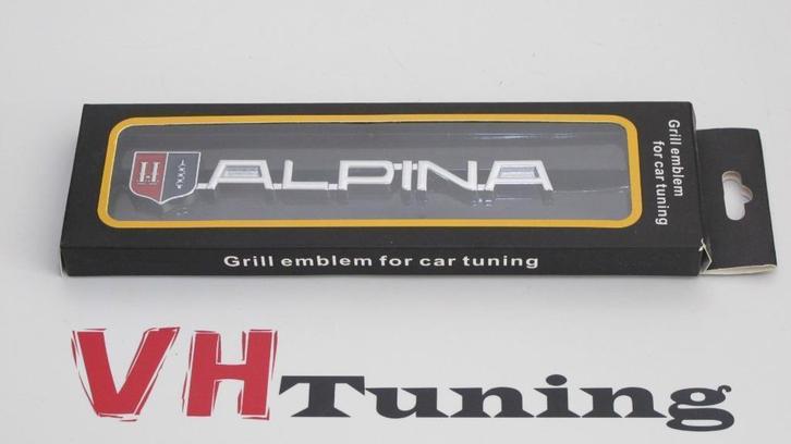 BMW Alpina 3D logo 13CM Grill bevestiging met schroefdraad, Auto diversen, Tuning en Styling, Ophalen of Verzenden