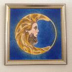 Schilderij van Greetje Faber Magic Moon, Minder dan 50 cm, Oorspronkelijke maker, Ophalen of Verzenden, Zo goed als nieuw