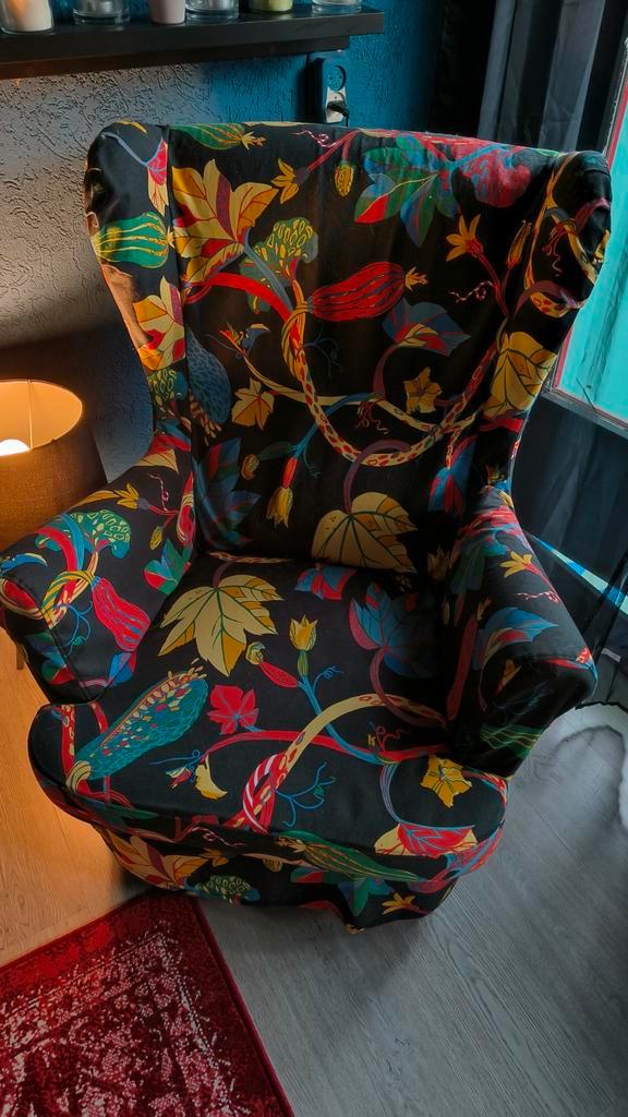 Strandmon Ikea fautuils, Huis en Inrichting, Fauteuils, Gebruikt, Stof, Minder dan 50 cm, 75 tot 100 cm, Ophalen