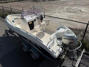 Prins 550 consoleboot / 50pk Honda / Trailer op kenteken beschikbaar voor biedingen