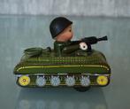 Vintage werkend tank met opwindmechanisme blikken speelgoed, Ophalen of Verzenden