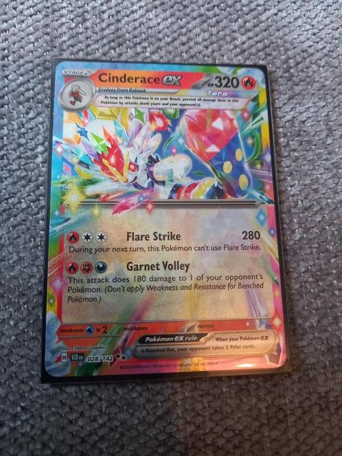 Pokemon: Cinderace [EX] - 028/142, Hobby en Vrije tijd, Verzamelkaartspellen | Pokémon, Zo goed als nieuw, Losse kaart, Ophalen of Verzenden
