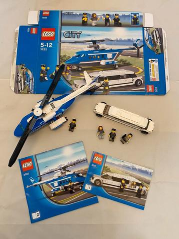 LEGO Helikopter met Limo 3222, compleet met boekje en doos!