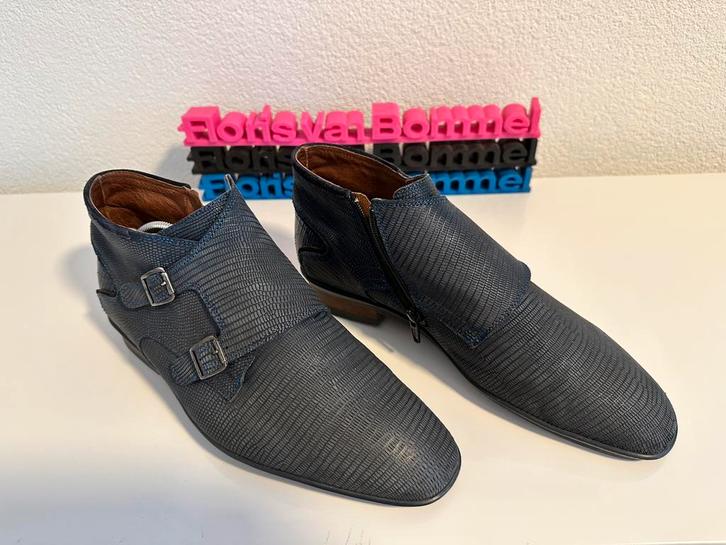 Floris van Bommel nette schoen laarsje, Kleding | Heren, Schoenen, Zo goed als nieuw, Gespschoenen, Blauw, Ophalen of Verzenden