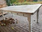 Houten Eettafel met Lade, Huis en Inrichting, Tafels | Eettafels, Ophalen, Gebruikt, 200 cm of meer, 50 tot 100 cm