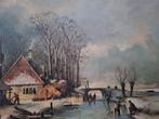 Winters Dorpsgezicht - A. Hovius, Antiek en Kunst, Ophalen of Verzenden