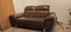 Mooie leren 2-zits bank met verstelbare rugleuning, Huis en Inrichting, Banken | Bankstellen, Ophalen, Gebruikt, 150 tot 200 cm