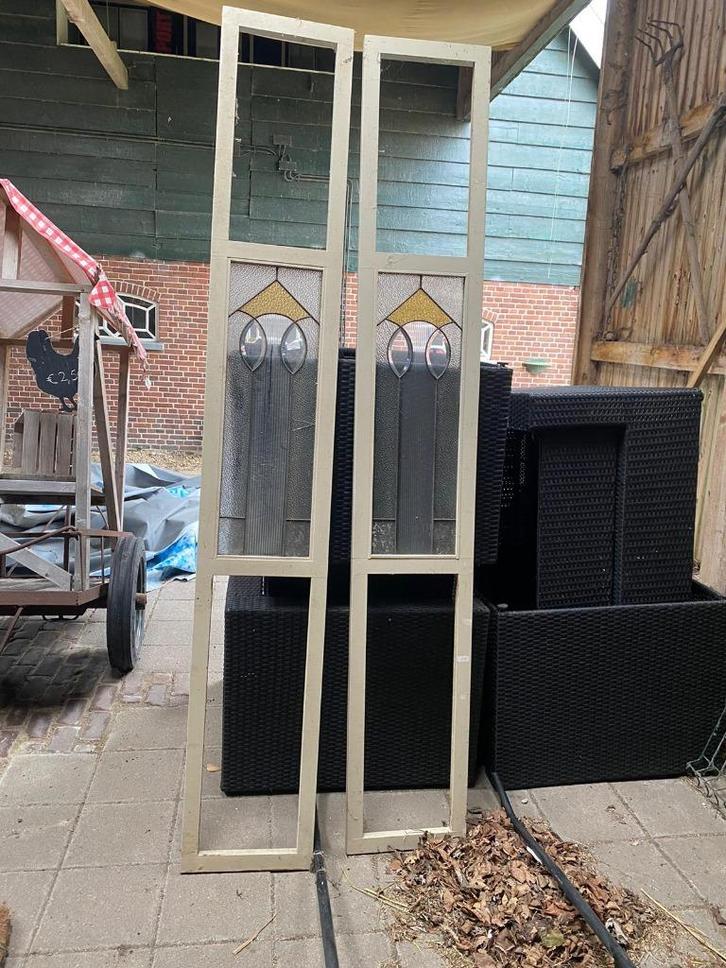 Glas in lood ramen, Doe-het-zelf en Verbouw, Glas en Ramen, Gebruikt, Gevelraam of Ruit, Minder dan 80 cm, Minder dan 80 cm, Glas in lood