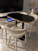 Richmond Bartafel + 4 Gia Bouclé Barkrukken, Huis en Inrichting, Ophalen of Verzenden, Gebruikt