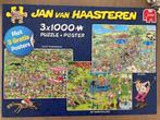 Jan van Haasteren puzzel 3x 1000 stukjes, Hobby en Vrije tijd, Denksport en Puzzels, 500 t/m 1500 stukjes, Legpuzzel, Zo goed als nieuw
