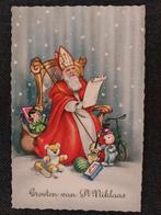 Groeten van St Nicolaas kaart 1950/1960, Ophalen of Verzenden, 1940 tot 1960, Ongelopen, Kinderen