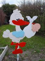 Geboortebord,  ooievaar, kraamversiering, landingsplaats, Kinderen en Baby's, Kraamcadeaus en Geboorteborden, Ophalen of Verzenden