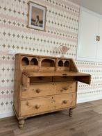 Antieke grenen secretaire - Engels bureau, Ophalen, Gebruikt, Antiek Engels grenen