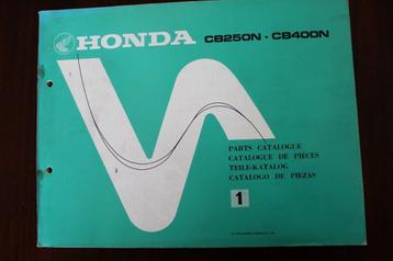 Honda CB250N CB400N 1978 parts catalogue teile katalog