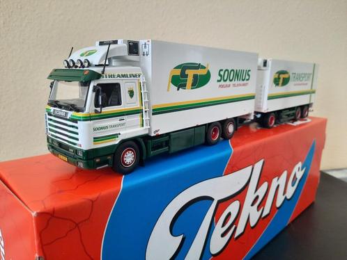 Tekno Scania 143 Combi - Soonius Transport Poeldijk, Hobby en Vrije tijd, Modelauto's | 1:50, Zo goed als nieuw, Bus of Vrachtwagen
