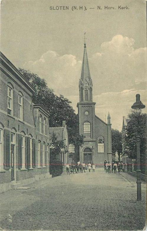 (304-222-013) Sloten NH Ned. Herv. Kerk, Verzamelen, Ansichtkaarten | Nederland, Noord-Holland, Verzenden
