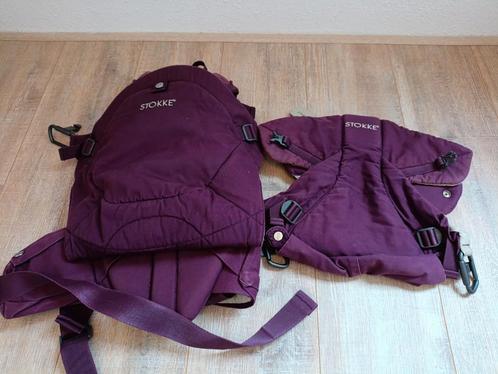 Stokke MyCarrier draagzak paars 3in1, Kinderen en Baby's, Babydragers en Draagdoeken, Gebruikt, Draagzak, Buik of Rug, Overige merken