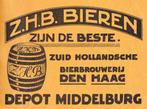 Reclame 32 ZHB Bier Brouwerij Zuid-Hollandsche Bierbrouwerij, Verzamelen, Biermerken, Ophalen of Verzenden, Gebruikt, Overige typen