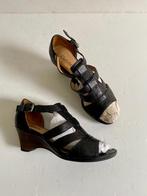 i278 Gabor maat 39 sandalen hak pumps open schoenen zwart, Kleding | Dames, Sandalen of Muiltjes, Ophalen of Verzenden, Gabor
