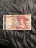 500 zweedse kronen biljet 2007: fem hundra kronor 90,00, Ophalen of Verzenden, Los biljet