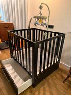 Zwarte box, Kinderen en Baby's, Boxen, Ophalen, Zo goed als nieuw, Rechthoekig, In hoogte verstelbaar