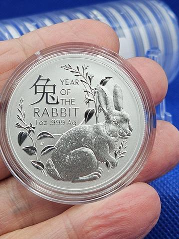 (A368) AUSTRALIA RAM 10 STUKS LUNAR RABNBIT 2023 ONE OUNCE beschikbaar voor biedingen