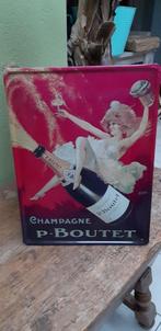 reclamebord Champagne P. Boutet, Verzamelen, Merken en Reclamevoorwerpen, Ophalen of Verzenden, Nieuw, Reclamebord
