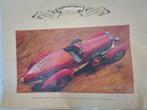 Te koop vintage posters van auto's, Verzamelen, Ophalen of Verzenden, Zo goed als nieuw, Auto's