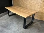 Eiken boomstam tafel, Ophalen, 100 tot 150 cm, Eikenhout, 200 cm of meer