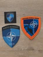 Nato Summit (Top) 2025 Den Haag 3 stuks., Verzenden, Nieuw, Patch, Badge of Embleem