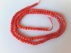 Bloedkoraal barrel kraal oranjerood-lichtrood circa 3x3.2 mm, Ophalen, Nieuw, Kraal