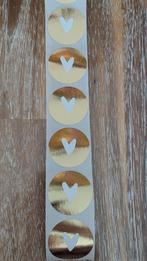 Sluitstickers goud met wit hart, Ophalen of Verzenden, Nieuw