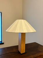 Tafellamp hand gemaakt van houten blok, Minder dan 50 cm, Metaal, Gebruikt, Ophalen of Verzenden