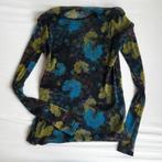 Glitterende mesh top met bloemenprint van Zara, maat L, Zara, Maat 42/44 (L), Ophalen of Verzenden, Zo goed als nieuw