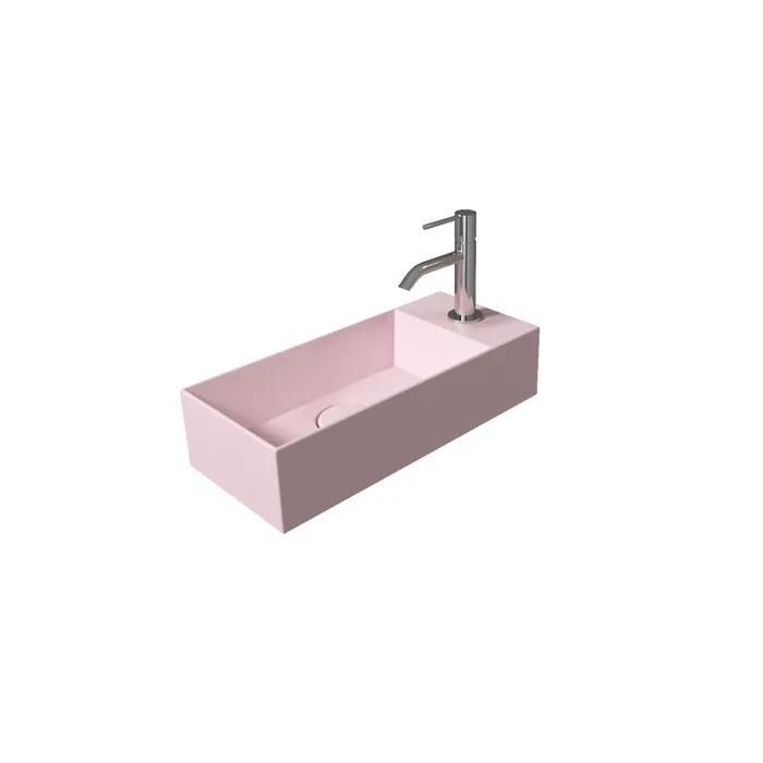 Fontein Salenzi Spy 45x20 cm Mat Roze, Huis en Inrichting, Badkamer | Badkamermeubels, Nieuw, Wasbak of Wastafel, Minder dan 100 cm