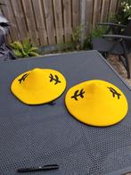 2x Chinees hoedje - geel, Carnaval, Overige maten, Ophalen of Verzenden, Zo goed als nieuw