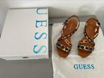 Quess leren sandalen bv maat 38 slangmotief beige bruin, Beige, Zo goed als nieuw, Quess, Sandalen of Muiltjes