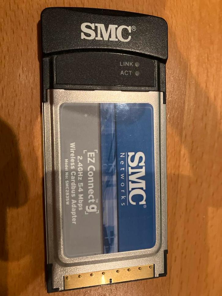 SMC EZ Connect g Draadloze Cardbus Adapter SMC2835W, Computers en Software, Netwerkkaarten, Gebruikt, Intern, Ophalen of Verzenden