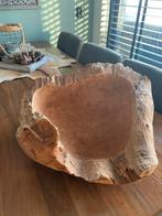 Robuuste schaal Teak, Ophalen, Rond, Hout, Schaal
