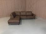 GRATIS LEVERING Als Nieuw Hoekbank Bruin 265x215 GEREINIGD, 250 tot 300 cm, Stof, Hoekbank, Ophalen of Verzenden