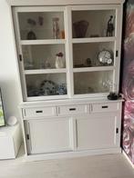 Prachtige witte vitrinekast, Ophalen, Zo goed als nieuw, 50 tot 75 cm, 200 cm of meer