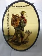 ANTIEKE GLAS IN LOOD RAAMHANGER..... ( vis verkoper)., Antiek en Kunst, Ophalen of Verzenden