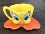 Kop en schotel van Tweety. Aardewerk., Ophalen of Verzenden, Looney Tunes, Nieuw, Gebruiksvoorwerp