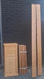 Houten Eenpersoonsbed 90x220 - Zonder Matras, Ophalen, Gebruikt, 90 cm, Eenpersoons