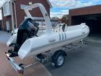 RIB 480 60pk in nieuwstaat incl nieuwe Trailer, Watersport en Boten, Overige merken, Ophalen of Verzenden, Zo goed als nieuw, Benzine