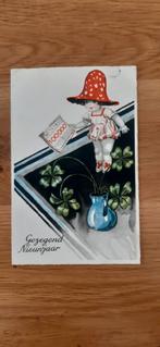 Gezegend Nieuwjaar kaart, Ophalen of Verzenden, 1920 tot 1940, Gelopen, Feest(dag)
