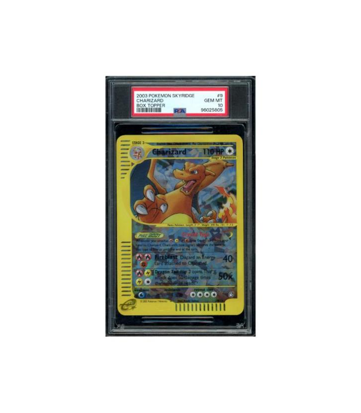 Pokemon Charizard Crystal Skyridge Box Topper #9 PSA 10, Hobby en Vrije tijd, Verzamelkaartspellen | Pokémon, Zo goed als nieuw