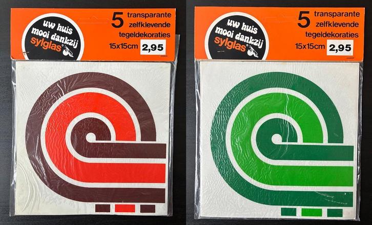 Zelfklevende transparante tegel decoratie Groen en Oranje, Huis en Inrichting, Woonaccessoires | Wanddecoraties, Ophalen of Verzenden