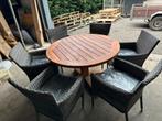 Mooie Tuinset met 6 stoelen en ronde tafel, Ophalen of Verzenden